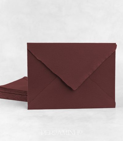 Envelope Artesanal Burgundy