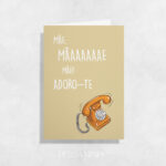 Postal "mãe, adoro-te"